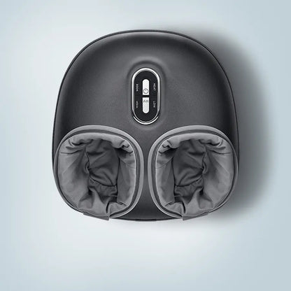 PRP foot massager top view with dual chambers and control panel for rolling, heat, and air compression