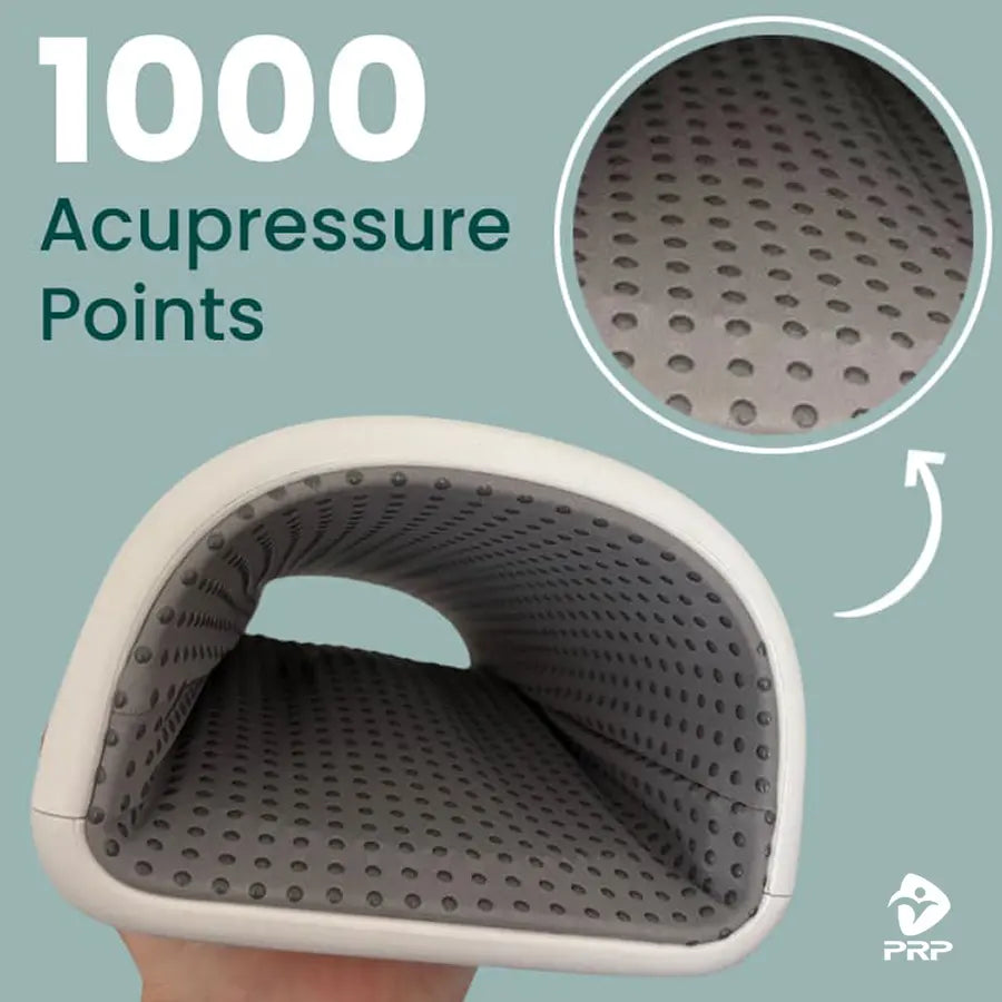 Close-up of PRP HandReflex hand massager interior with 1000 acupressure points for deep relaxation and muscle tension relief.