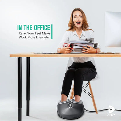 Under-desk office use—foot massager helps relax feet and boost energy at work